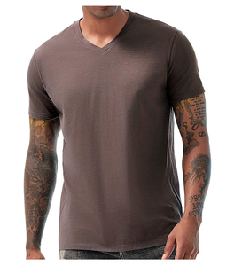T-shirt pour homme en coton 100% vintage délavé à l'acide, compressé avec un poids de tissu de 200 grammes, impression sérigraphique - Product Image 3