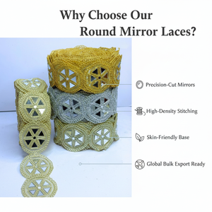 Robes de mariée de luxe avec bordure en dentelle voilée brodée, bordure scintillante personnalisée, accessoire de vêtement de haute qualité en gros - Product Image 6