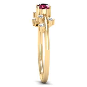 Anillos REYES de Lujo en Plata de Ley 925 con Moissanita Certificada GRA, Joyería Fina, Corte Oval Clásico, Gema de Rubí de 0.75 Quilates - Product Image 3