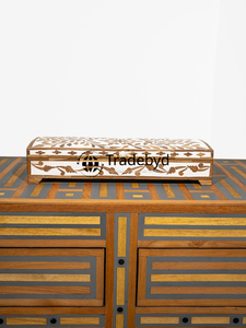 Luxury bone inlay and mop inlay <b>box</b> for jewelry storage handcrafted premium organizer with elegant decor appeal Tradebyd - Product Image 3