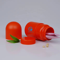 Bouteille en plastique vide de qualité alimentaire pour suppléments vitaminiques, en forme de capsule, pour poudre protéinée, avec impression de logo, vente en gros