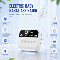 Aspirateur nasal électrique pour bébé, vente chaude en usine, en silicone, silencieux, aspiration réglable à 9 vitesses, 68Kpa, rechargeable, sans BPA