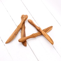 Couteau à beurre artisanal en bois d'olivier 20 cm |   Ustensiles tunisiens |   Gravure de logo personnalisée