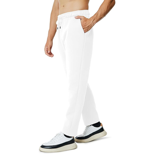 Pantalon de jogging élastique taille moyenne avec cordon de serrage de haute qualité pour hommes pantalon en toile respirante pantalon de survêtement fuselé - Product Image 4