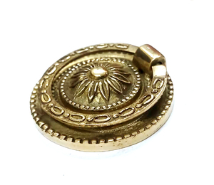 Laiton anneau tiroir anneau tirer poignée placard porte meubles Antique Vintage armoire boutons tiroir poignée-ensemble de 4 pièces - Product Image 3