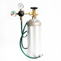 Régulateur de pression de bière CO2 à double manomètre CGA320 0-60 PSI avec vanne d'arrêt manuelle en laiton pour Kegerator