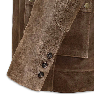 Chaqueta de Cuero de Moda para Hombre de Alta Calidad, Chaquetas de Cuero Lisas para Hombre, Chaqueta de Cuero Gruesa Clásica de Motociclista - Product Image 3