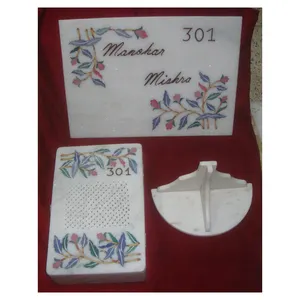 Best New Handmade And Polished Look Marble Inlaid Name Plate For Home Decoration And Gifted Purpose