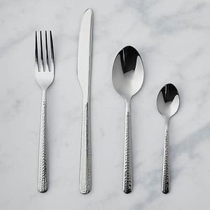 Juego de cubiertos de metal hechos a mano de lujo con asas elegantes para servir cenas formales y ocasiones especiales - Product Image 1