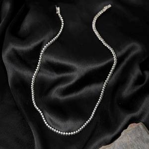 Collar de tenis de plata de ley 925 al por mayor con diamantes de moissanita VVS1 color D para mujer, joyería fina, regalo - Product Image 6