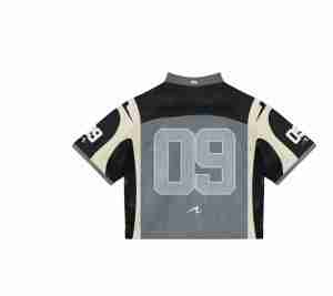 T-shirt de football pour hommes surdimensionné vintage personnalisé maillot court en maille Boxy avec Streetwear de sport à la mode imprimé brodé personnalisé - Product Image 4