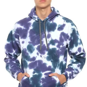 Vente en gros de sweats à capuche pour hommes, personnalisés avec broderie de patch, d'hiver, coupe oversize, effet usé, délavé à l'acide, en polyester/coton épais - Product Image 3