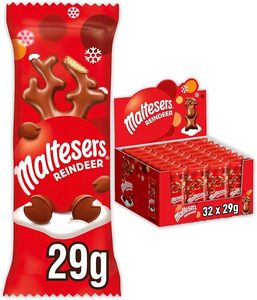<b>Maltesers</b> Chocolate Reindeers Bulk <b>Box</b>, Milk Chocolate <b>Gift</b>, Honeycomb & Malt Filling, 32 x 29g - Product Image 2