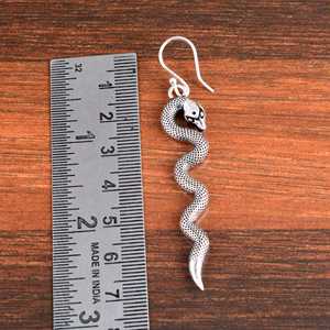Nuevos Pendientes de Serpiente Góticos de Latón para Mujer, Acabado Antiguo, Estilo Reptil, Bohemio, Colgantes, Venta al por Mayor/OEM/ODM - Product Image 5