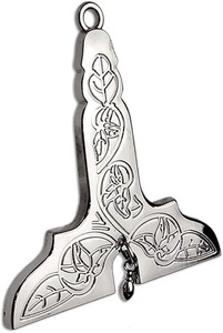 Joaillerie d'officier maçonnique de la Loge Bleue - [Argent] Finition Silv-x Plumes croisées Parfait pour vos besoins cérémoniels - Product Image 5