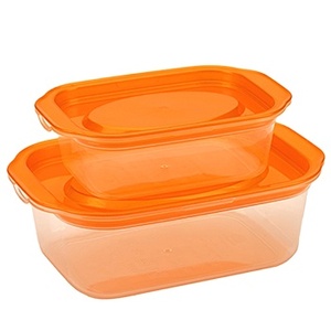Hình chữ nhật rõ ràng màu sắc dùng một lần thân thiện với môi nhựa hộp đựng thức ăn 1000 + 2000ml công suất có thể tháo rời thiết kế-2 cái Bộ mất - Product Image 1