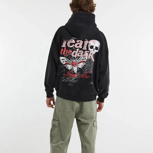 Offre Spéciale sweats à capuche surdimensionnés lourds unisexe vierge 100% coton bouffée impression personnalisé hommes et femmes sweats à capuche - Product Image 6