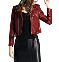 Vêtements en cuir pour femmes Veste en cuir à la mode Vêtements d'hiver Nouveau style Veste en cuir pour femmes