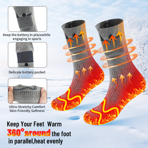 Calcetines Eléctricos con Calefacción para Hombre y Mujer, Calcetines Cálidos Recargables con Control por Aplicación para Acampar al Aire Libre en Invierno - Product Image 3