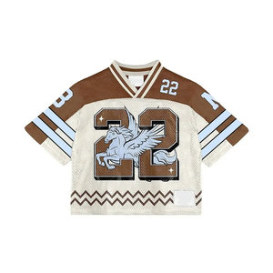 เสื้อฟุตบอลแบบตาข่ายระบายอากาศเสื้ออเมริกันโลโก้ออกแบบได้ตามต้องการ - Product Image 4