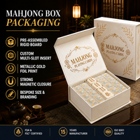 Boîte de rangement personnalisée avec impression de logo, boîte rigide en papier magnétique, cartes de mahjong américaines et jeux de société, boîte cadeau magnétique