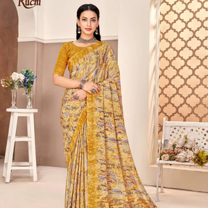 Magnifique Saree Indien de Créateur en Soie Pure et Douce pour Femme – Style Traditionnel de Haute Qualité pour Mariages et Fêtes – Modèle Exclusif et Élégant - Product Image 1