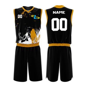 Uniforme de basket-ball personnalisé 100% polyester respirant à séchage rapide pour adultes unisexes - Haute qualité pour une utilisation sportive en extérieur, prix raisonnable - Product Image 2