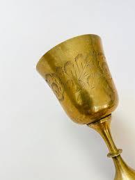 Brass <b>Wine</b> <b>Goblet</b> Handmade Engraved Chalice Vintage Metal Drinking Cup Antique Style Barware Wedding Gift Decorative Tableware - Product Image 6