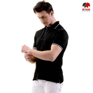 Camisetas Polo Personalizadas para Hombre RYAN PRO GEAR, Logotipo Personalizado en la Parte Delantera, Tejido de Viscosa/Poliéster Antiarrugas, Manga Corta, Servicio ODM - Product Image 2