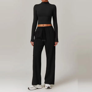 Ensembles de yoga sans couture pour femmes avec des motifs et un logo personnalisés sur la taille, vêtements de sport antibactériens et à séchage rapide pour la salle de sport et le fitness - Product Image 5