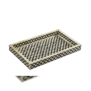 Personnalisé de haute qualité fabriqué à la main en bois naturel Floral vadrouille os incrustation plateau de service pour la maison Restaurants hôtel pour le Ramadan inde - Product Image 6