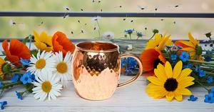 Moscow Mule Mug 100% Cuivre Massif Pur 16 Oz Sans Doublure Sans Nickel Intérieur Fabriqué À La Main Conception Martelée - Product Image 6