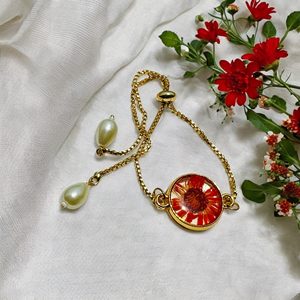 สร้อยข้อมือเรซินปรับแต่งเครื่องประดับทำด้วยมือสร้อยข้อมือเรซิ่นที่มีดอกไม้จริงที่ออกแบบมาเพื่อความสบายที่มีเสน่ห์และไม่เหมือนใครสำหรับผู้หญิง - Product Image 6