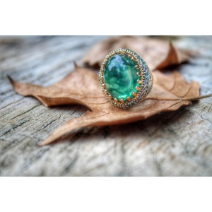 Real puro 925 anillo de plata esterlina cristal hecho a mano en Turquía lujo moda estilo Vintage nuevo modelo - Product Image 2