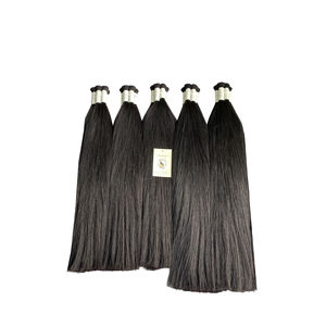 Pelo de templo indio sin procesar, cabello Remy virgen con cutícula alineada, vendedor de cabello indio sin procesar, precio al por mayor - Product Image 1