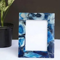 Cadre photo en agate semi-précieuse moderne et écologique, fait main, artisanat indien de luxe, cadeaux uniques et mémorables, vente en gros