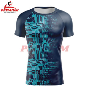2025 Logo personnalisé Compression Rash Guard chemise pour adultes haute qualité Polyester tissu manches longues et courtes sur mesure MMA haut - Product Image 5