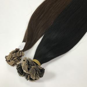 Cinta de pelo crudo vietnamita de alta calidad al por mayor 1cm color negro y marrón oscuro recto - Product Image 2