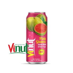 4490ml de boisson de jus de goyave en conserve Vinut Pink avec pulpe Concevez vos distributeurs d'étiquettes 1 au Vietnam Directeur du fabricant