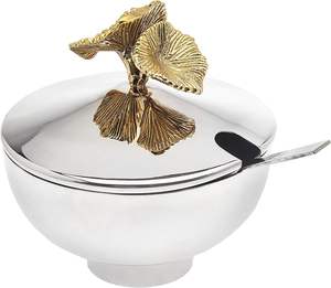 Bol à bonbons à pied en aluminium et acier inoxydable fabriqué à la main porte-bibelot plat à bonbons avec base ronde disponible à la vente - Product Image 5