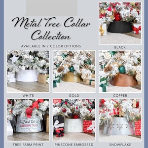 Imprimé élégant collier d'arbre de noël décoration de noël couverture de base pour jupe d'arbre de noël et festival à la maison belle - Product Image 6