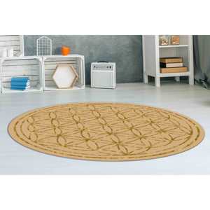 Tapis imprimé géométrique moderne : fin, rond, d'extérieur, à motifs, cadeau, tapis en chenille - Product Image 3