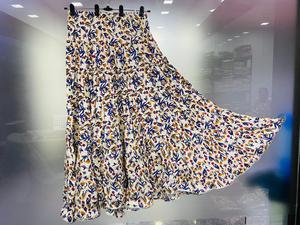 Falda estampada de algodón de cintura alta para mujer India Floral de longitud media Full Flare Beach Wear Estilo boutique 4 Girls Estampado exclusivo - Product Image 4