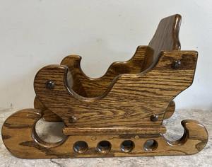 Recién llegado, suministros de decoración navideña de Metal galvanizado, trineo navideño con acabado rústico para decoración al aire libre - Product Image 6