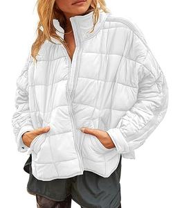 Chaquetas acolchadas con Cremallera de nailon a prueba de viento de alta calidad, chaquetas de burbujas de lona transpirables informales para invierno, cómodas y a la venta - Product Image 6