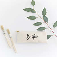 Be You Tag – Étui à crayons en toile de coton imprimé DTF, pochette de voyage, sacs élégants pour rouge à lèvres, multi-usages, portables