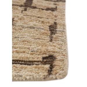 พรมขนสัตว์ถักมือสีเบจน้ำตาลลายเรขาคณิตแบบอัฟกันสำหรับบ้าน ห้องนอน ทางเดิน ห้องนั่งเล่น-Re-5001 - Product Image 4