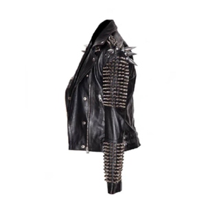 แจ็กเก็ตหนังฤดูหนาวของผู้ชายกระดุมที่โดดเด่นเย็บด้วยความอุ่นภายในและรูปทรงที่ใช้งานได้สำหรับกลางแจ้งตามฤดูกาล - Product Image 5