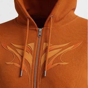 Conjunto Deportivo de Dos Piezas para Mujer, con Capucha Corta con Cremallera y Pantalones Jogger, Estilo Urbano, Lavado Ácido, con Logotipo Personalizado, Ropa Deportiva Personalizable para Gimnasio - Product Image 4