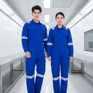 Combinaison de travail pour homme en coton haute visibilité imperméable Mécanicien <span class=keywords><strong>Construction</strong></span> Ingénierie Uniforme de travail Vêtements de travail Ensemble de vêtements de travail - Product Image 4